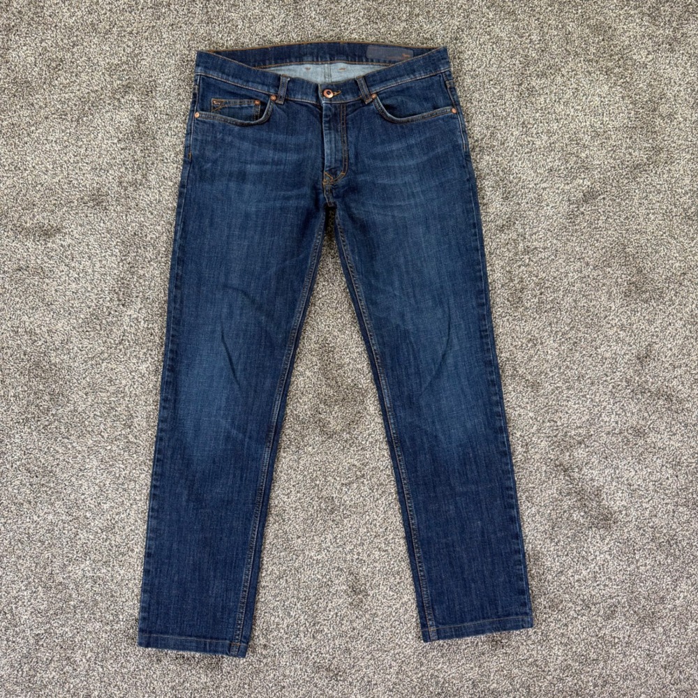 Harmont & Blaine Mens 36 Narrow Fit Dark Wash Indigo Denim Jeans Casual Workwear